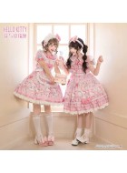 Mademoiselle Pearl Sanrio Hello Kitty Candy Themed Apron Blouse Salopette JSKs and OPs(Reservation/Full Payment Without Shipping)